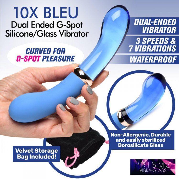 10X Dual End G-Spot Silicone/Glass Vibe - Smoosh