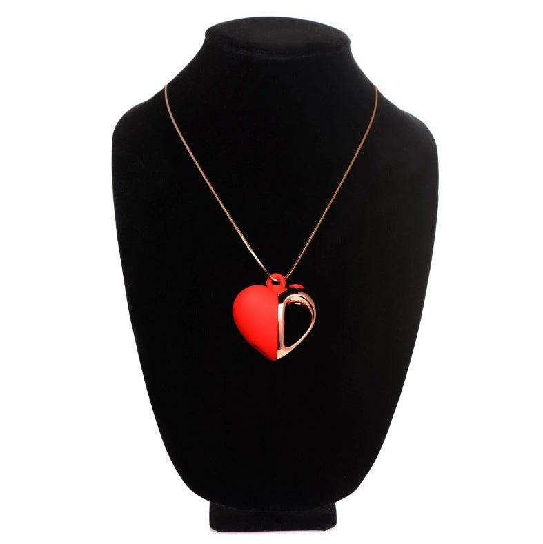 10X Vibrating Silicone Heart Necklace - Smoosh
