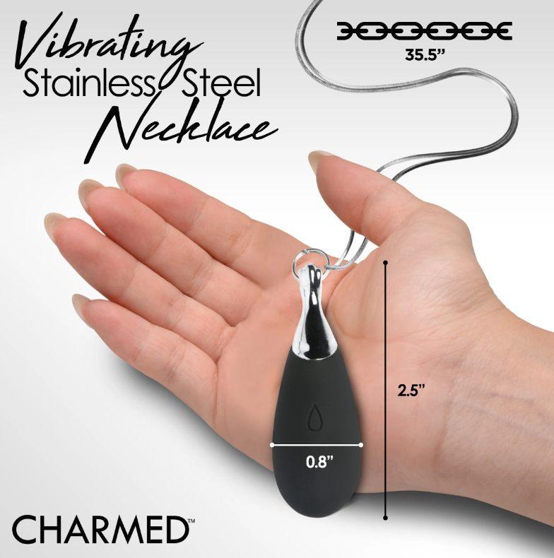 10X Vibrating Silicone Teardrop Necklace - Smoosh