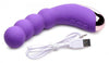 50X Silicone Beaded Vibrator - Purple * - Smoosh