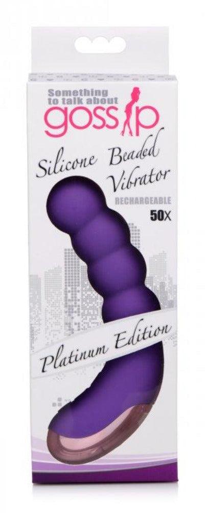 50X Silicone Beaded Vibrator - Purple * - Smoosh