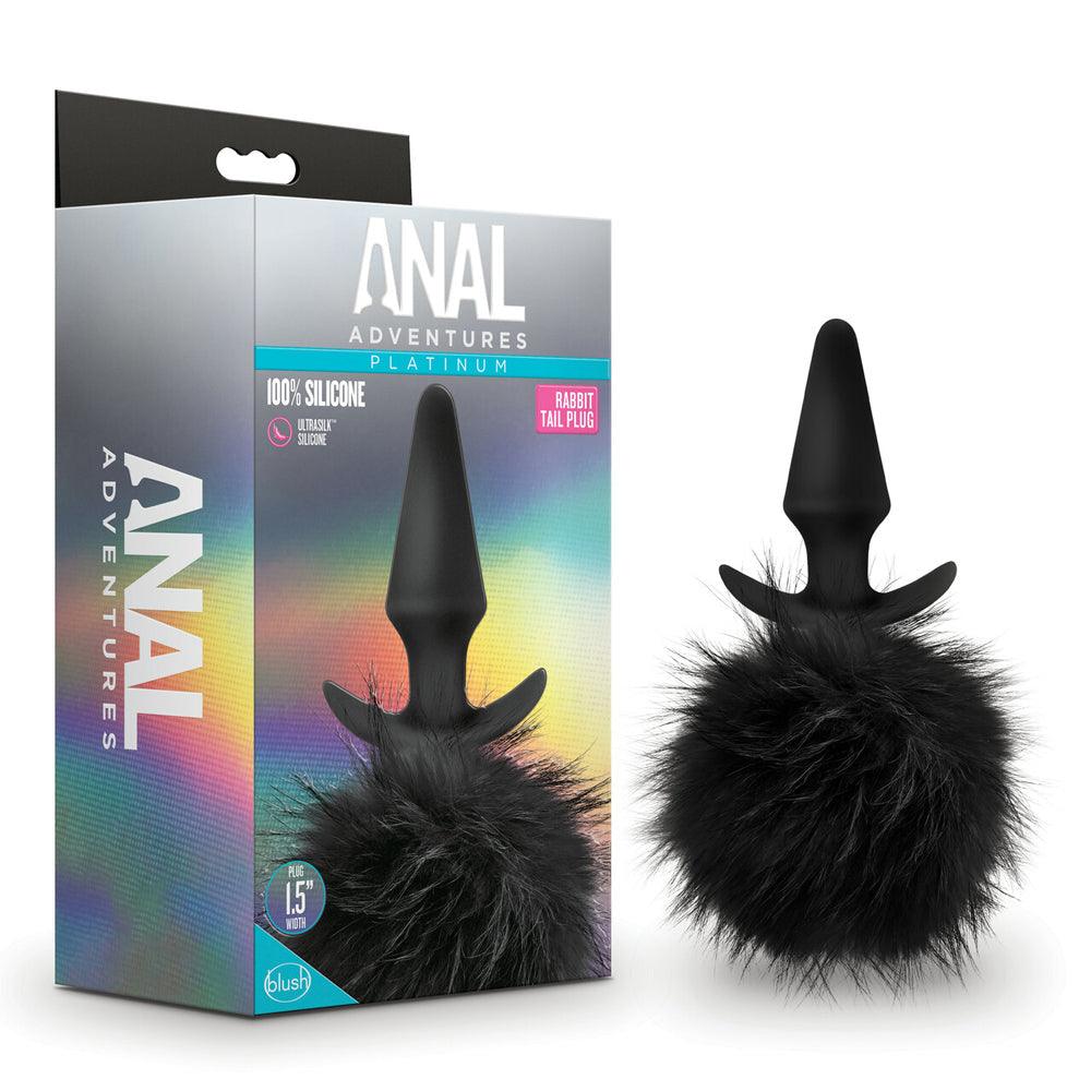 Anal Adventures - Rabbit Tail Plug Black - Smoosh
