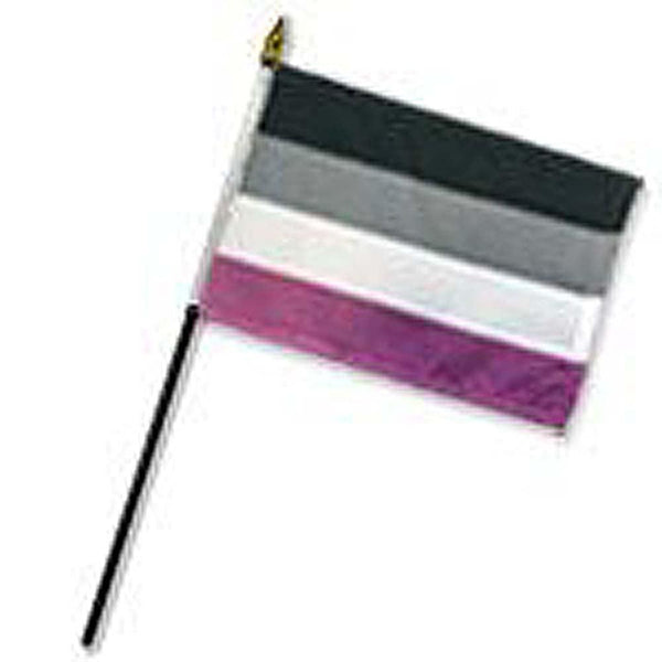 Asexual 4" x 6" Stick Flag - Smoosh
