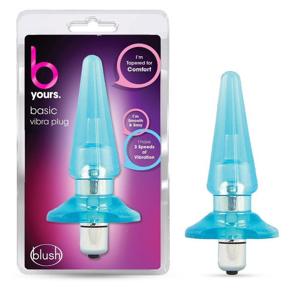 B Yours Basic Vibra Plug - Blue - Smoosh