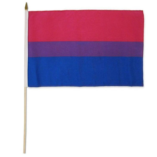 Bisexual 12" x 18" Stick Flag - Smoosh