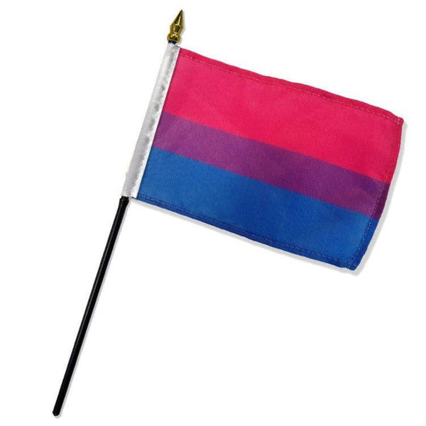 Bisexual 4"x 6" Stick Flag - Smoosh