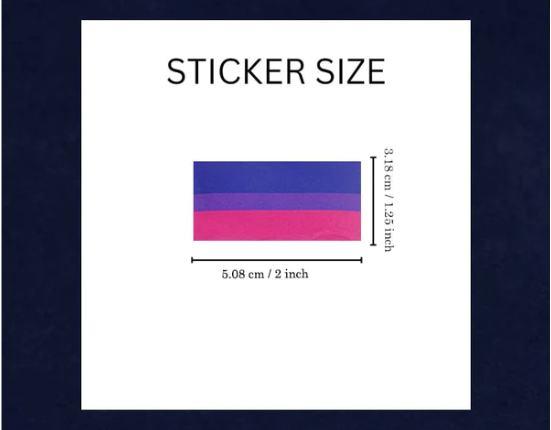 Bisexual Rectangle Flag Stickers - 250pc - Smoosh