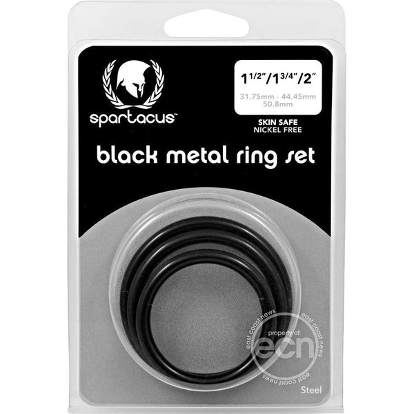 Black Metal Ring Set - 3pc 1.5/1.75/2" - Smoosh
