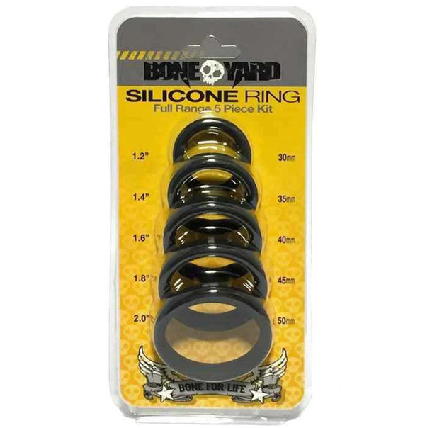 BoneYard Silicone Ring 5 Pcs Kit - Black - Smoosh