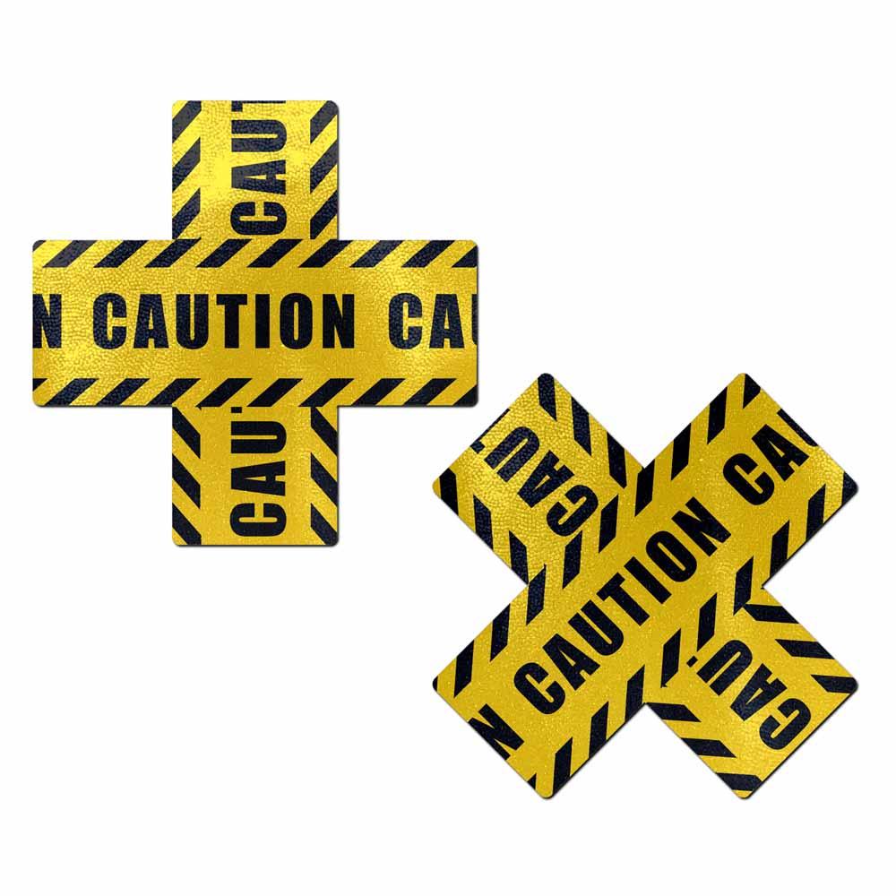 Caution Tape x + Pasties - Yellow/Blk - Smoosh