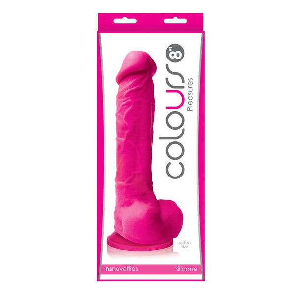 Colours Pleasures 8" Silicone - Pink - Smoosh