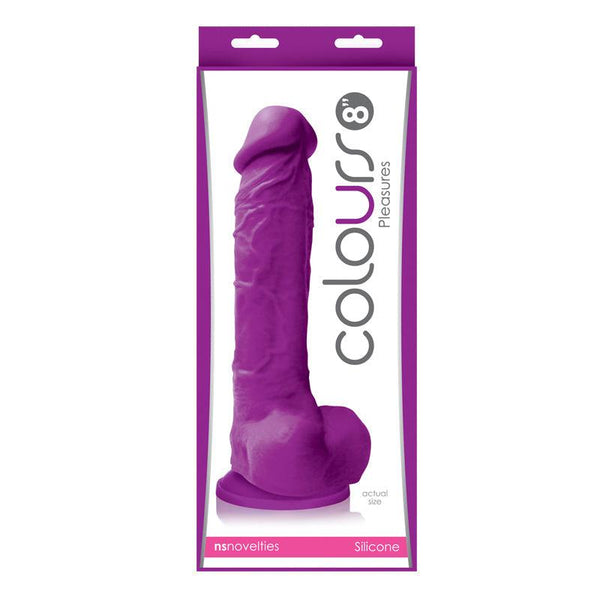 Colours Pleasures 8" Silicone Purple - Smoosh