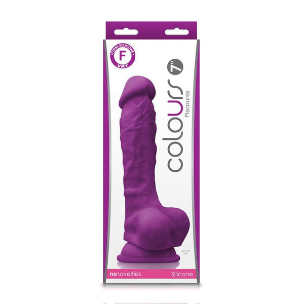 Colours Pleasures Firm 7" Dildo - Purple - Smoosh