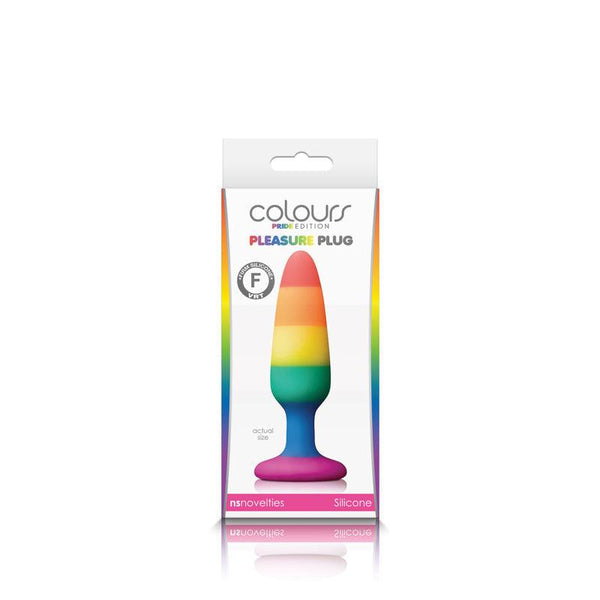 Colours Pride PleasurePlug-Sm R/bow - Smoosh