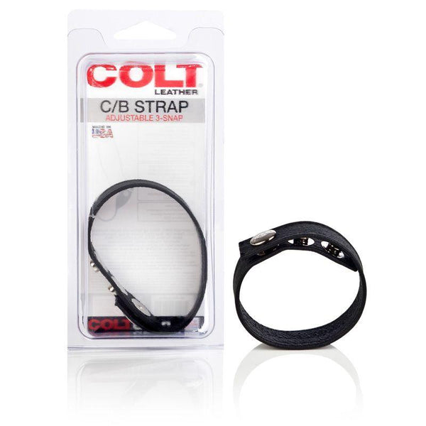 COLT®Adjustable 3 Snap Leather Cock Ring - Smoosh