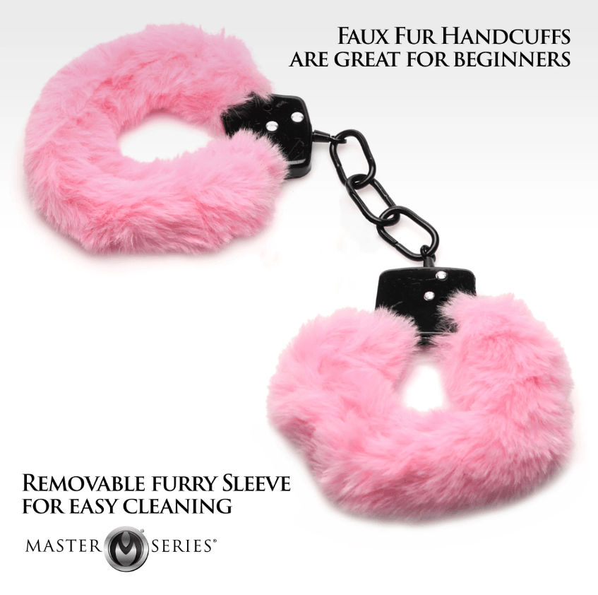 Cuffed in Fur Furry Handcuffs - Pink - Smoosh