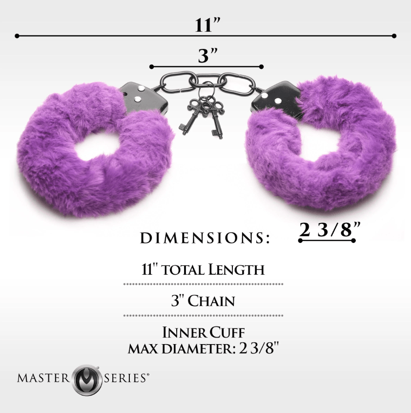 Cuffed in Fur Furry Handcuffs - Purple - Smoosh