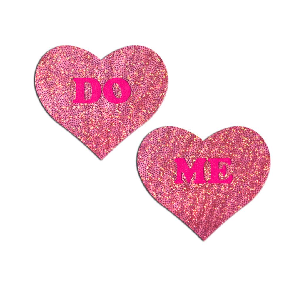 'DO ME' Heart Pasties - Pink on Pink - Smoosh