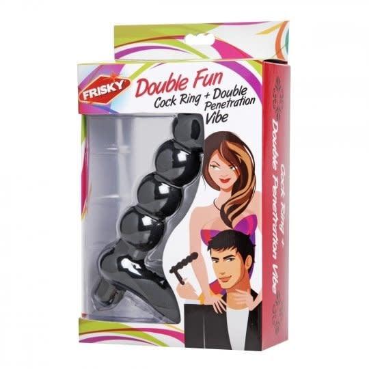Double Fun Cock Ring with Double Penetration Vibe - Smoosh