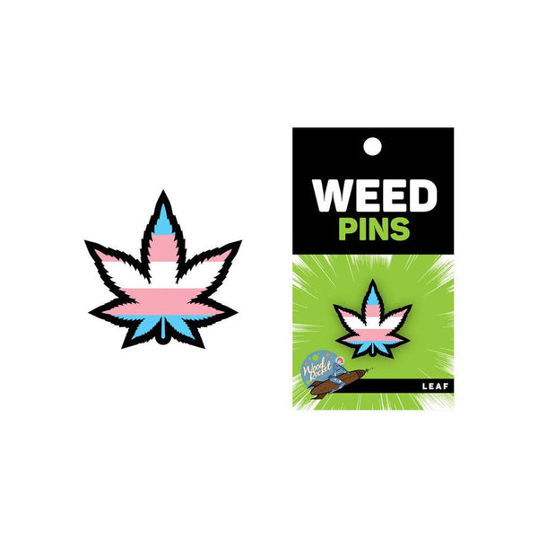 Enamel Pin: Trans Weed Leaf - Smoosh