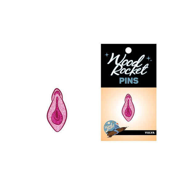 Enamel Pin: Vulva - Sparkly Pink - Smoosh