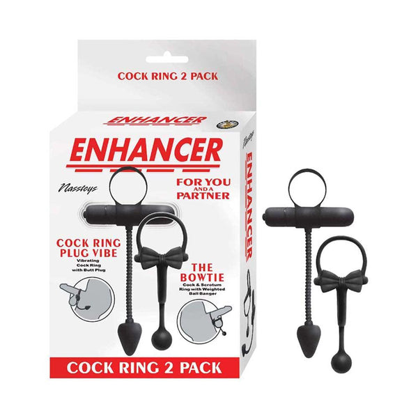 Enhancer Cock Ring - 2pc Bowtie & Plug - Smoosh