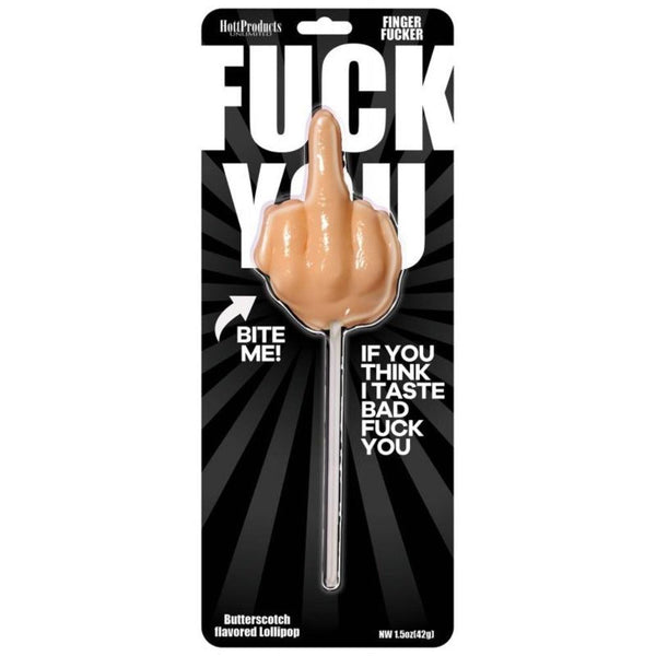 F-You Finger Fucker Lollipop Butterscotc - Smoosh