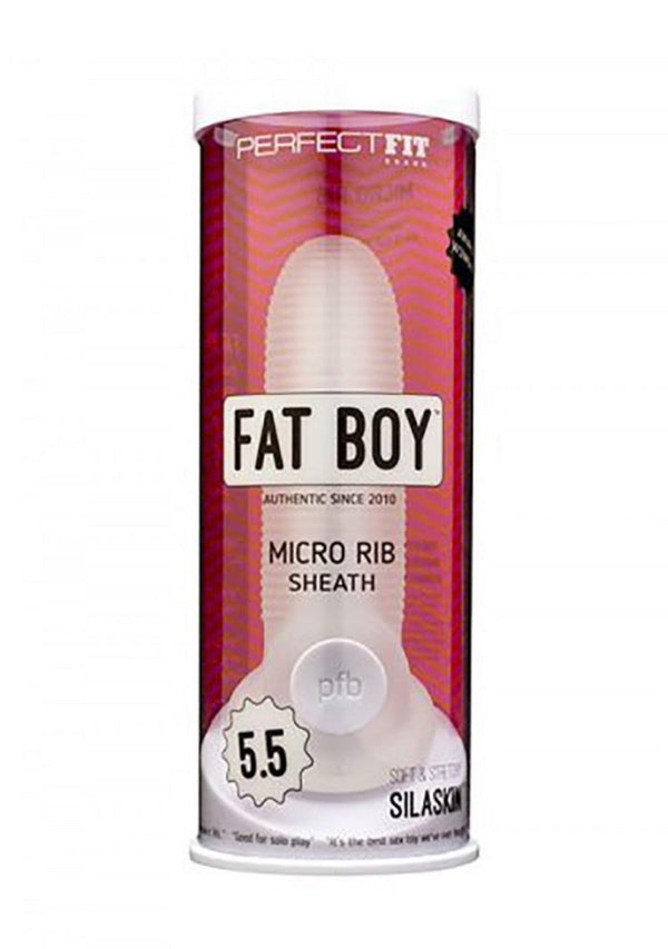 Fat Boy™ Ribbed Sheath 5.5" - Clear - Smoosh