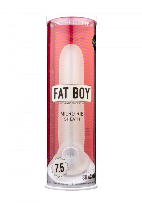Fat Boy™ Ribbed Sheath 7.5" - Clear - Smoosh