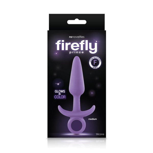 Firefly Prince Med GID Silic Plug - Purp - Smoosh