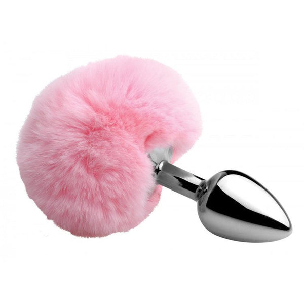 Fluffy Bunny Anal Tail Plug - Pink - Smoosh