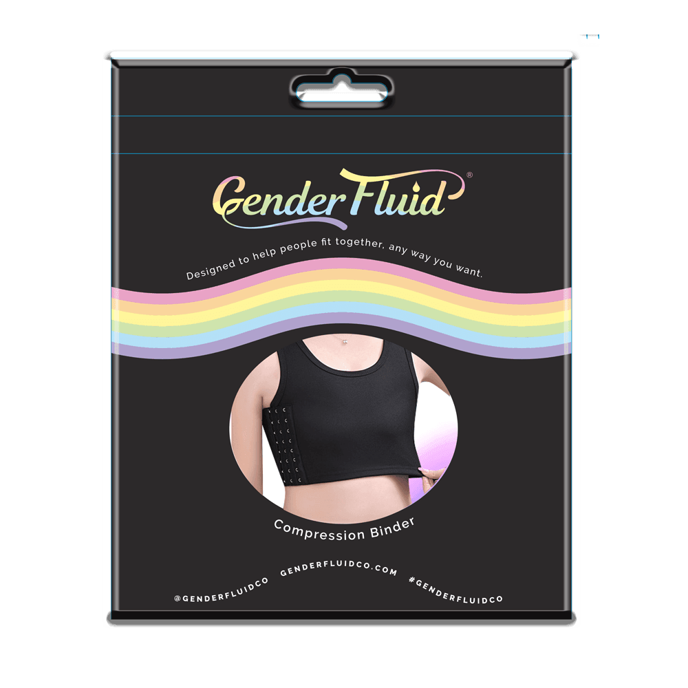 Gender Fluid Chest Binder Black- 2XLarge - Smoosh
