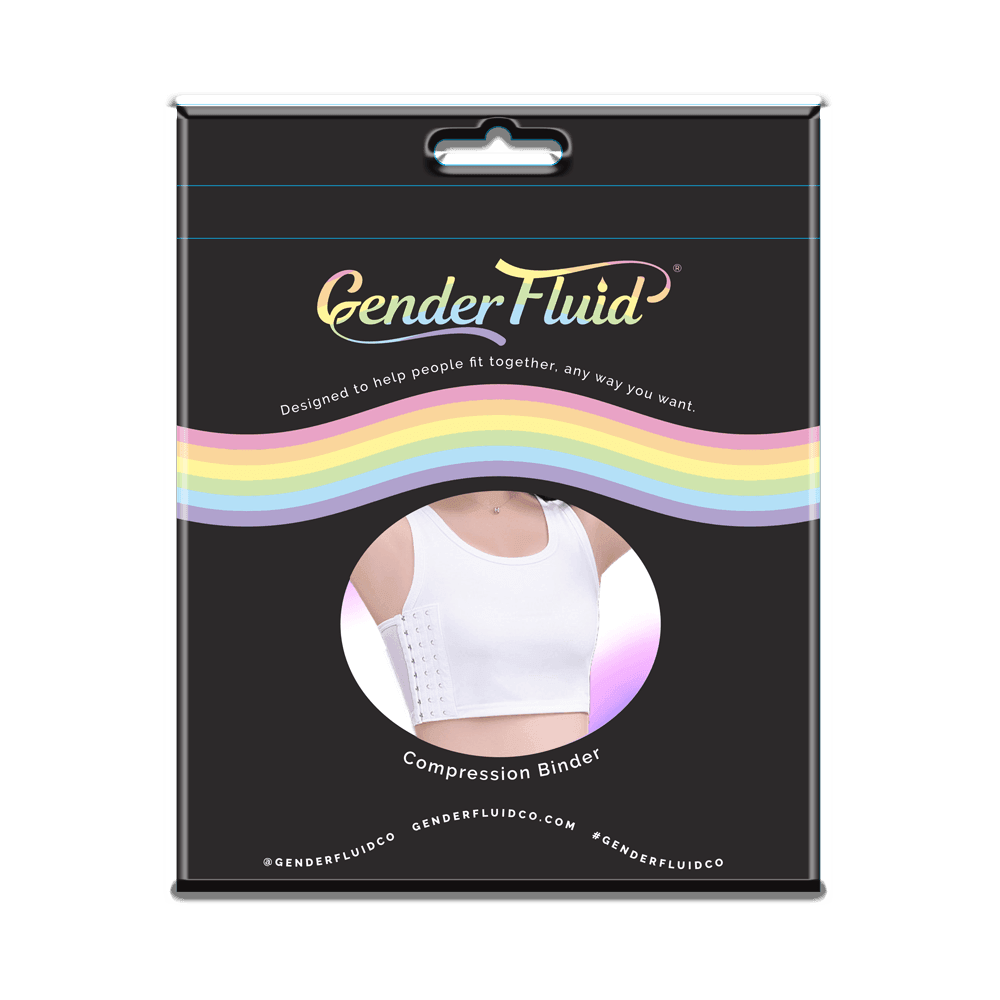 Gender Fluid Chest Binder White- 2XLarge - Smoosh