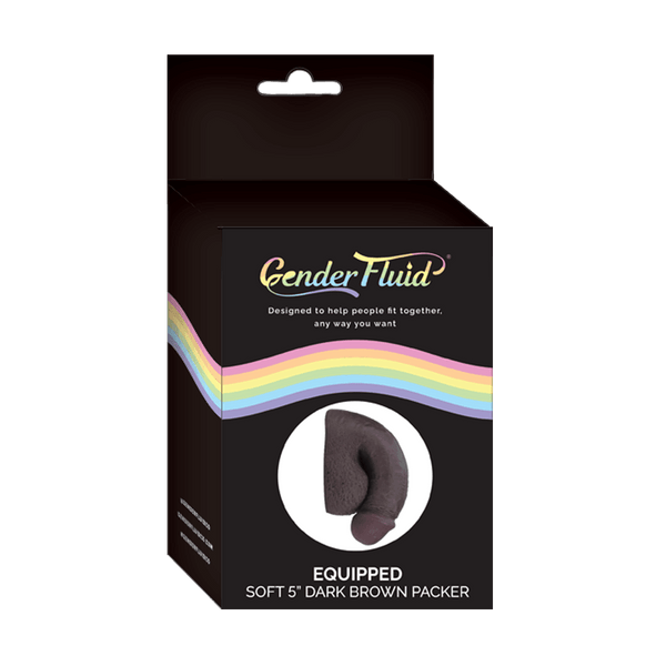 Gender Fluid Soft Packer 5" - Dark Brown - Smoosh
