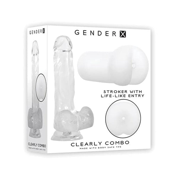 Gender-X Clearly Combo Dildo & Stroker * - Smoosh
