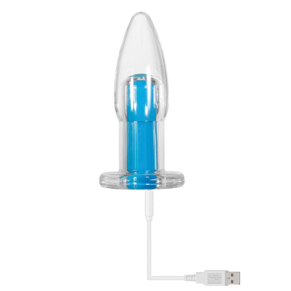 Gender-X Electric Blue Vibrating Plug - Smoosh
