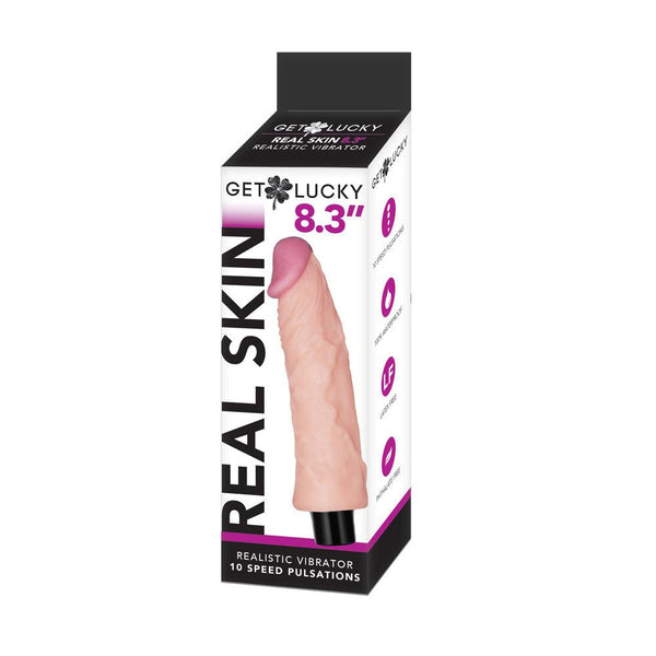 Get Lucky Real Skin Vibrating 8.3" Light - Smoosh