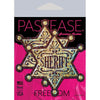 Glittering Gold Sheriff's Badge Pasties - Smoosh