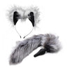 Grey Wolf Tail Anal Plug and Ears Set - Smoosh