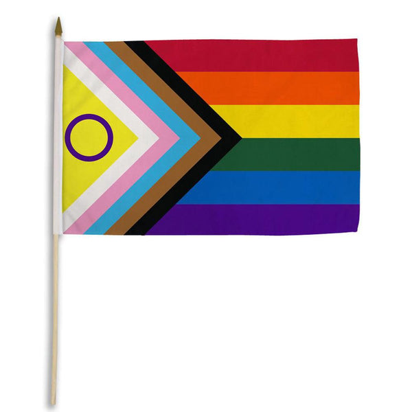 Inclusive Pride 12" x 18" Stick Flag - Smoosh