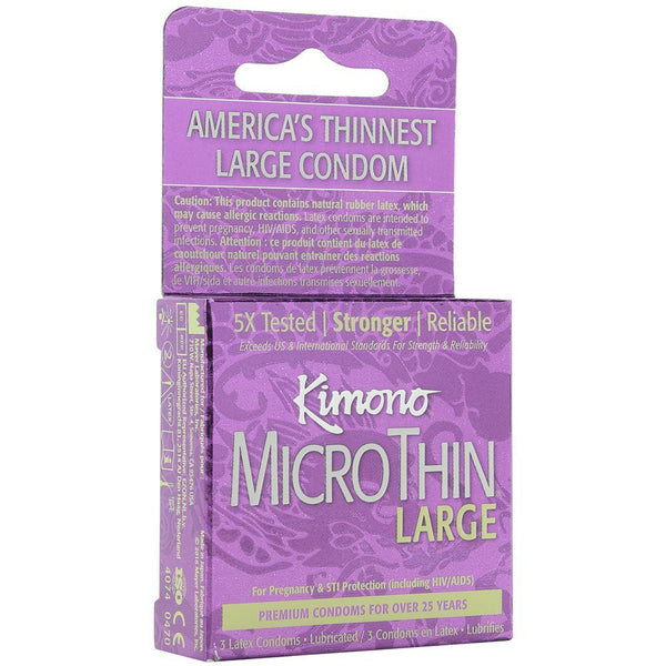 Kimono MicroThin Large Condoms - 3 pk - Smoosh