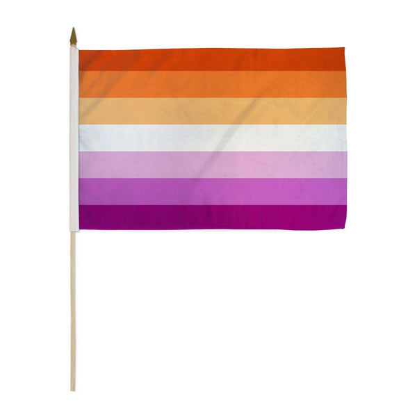 Lesbian Sunset 12" x 18" Stick Flag - Smoosh