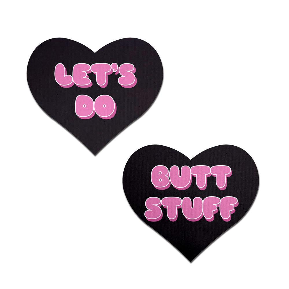 'Let's Do Butt Stuff' Black & Pink Heart - Smoosh