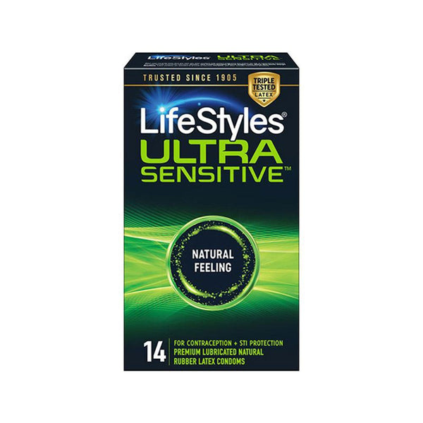 Lifestyles Ultra Sensitive Condoms 14pk - Smoosh