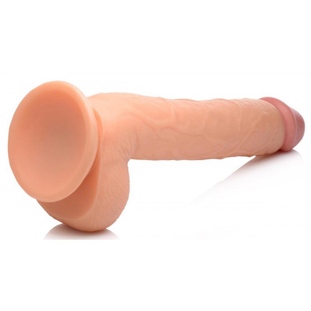 Long Logan 10" Dildo with Balls - Light - Smoosh