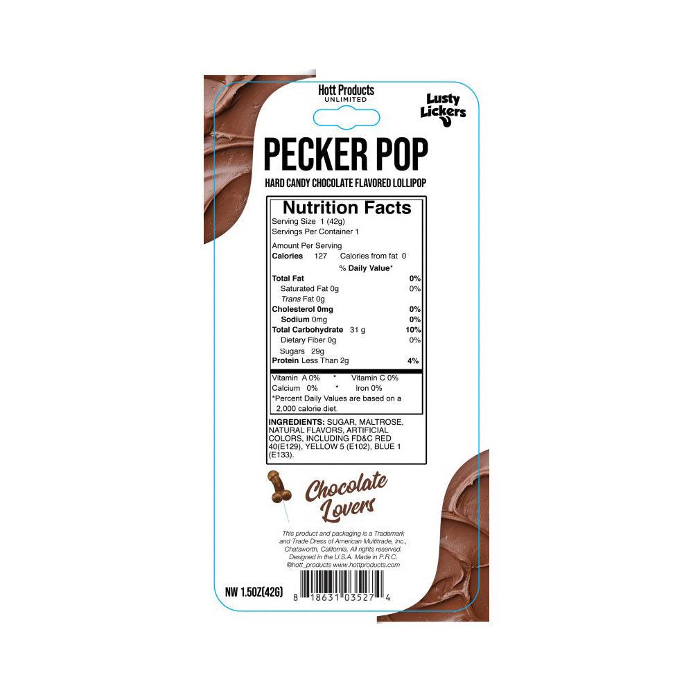 Lusty Lickers Pecker Pop - Chocolate - Smoosh