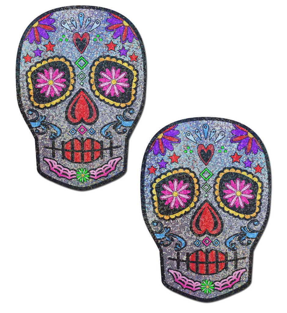 Multi-Colour Sugar Skull Face Pasties - Smoosh