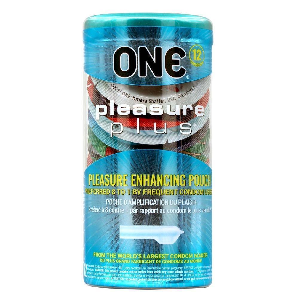 ONE Pleasure Plus Condoms 12pc Tin - Smoosh