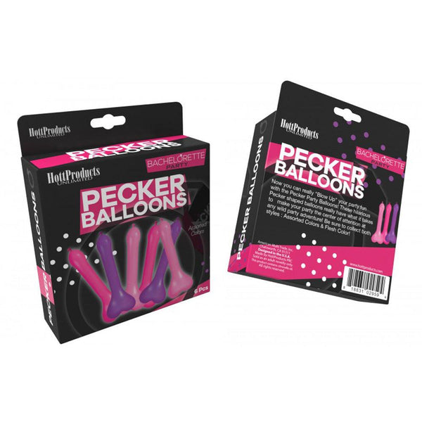 Pecker Party Balloons - Assorted Colours - Smoosh