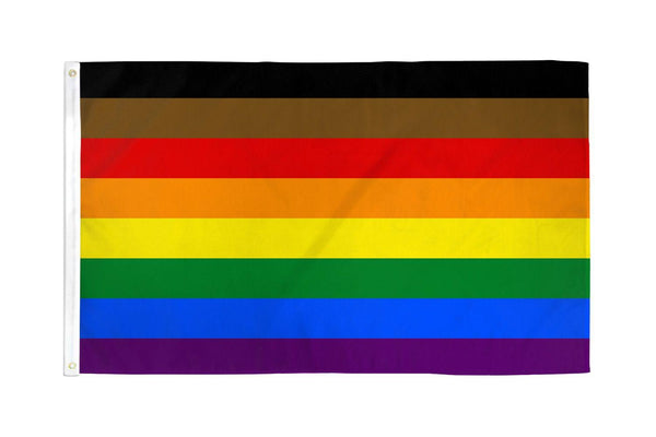Philly Rainbow Flag 3x5ft Polyester - Smoosh
